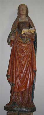 Statue de sainte Suzanne à Sainte-Suzanne (Mayenne)